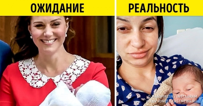 Фото Кейт Міддлтон через 7 годин після пологів спонукало молодих мам показати, як насправді виглядають ці «декілька годин потому»