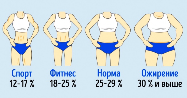 Скільки жиру повинно бути в здоровому організмі